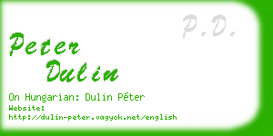 peter dulin business card